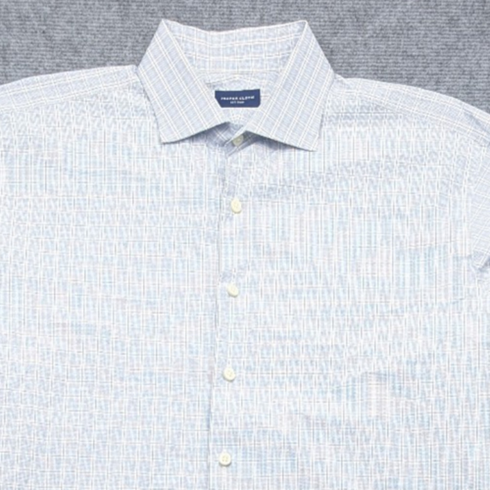 Proper Cloth Button Up Shirt Mens Large Blue Plaid Career Capsule Preppy Event